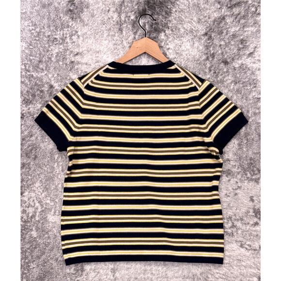 J Crew Carolyn Sweater Tee XL Womens Merino Wool Striped - Picture 3 of 9